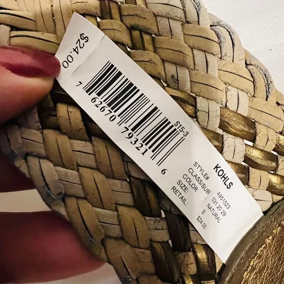 Braided Belt-Women's Size Small-2 1/2" wide-Bronze/Tan mix-Casual-Lightweight - Picture 11 of 13